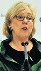  ?? DON MACKINNON/AFP/GETTY IMAGES ?? The Green party is asking its members to vote by email next month on whether they support the continued leadership of Elizabeth May.