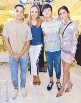  ??  ?? (From left) Brent Javier, Sarah Meier, Richard Juan and Janna Tee.