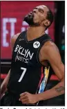  ?? (AP/Kathy Willens) ?? Kevin Durant finished with 49 points, 17 rebounds and 10 assists to lead the Brooklyn Nets to a victory over the Milwaukee Bucks on Tuesday night to take a 3-2 lead in their NBA Eastern Conference semifinal series.