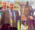  ??  ?? Absent friends: Golden Horn (left), owned by Anthony Oppenheime­r (top and below) wins the Derby in 2015; Graham Clark, part owner of Royal Ascot winner Annecdote (abo (above) e) a and d Hot ot To o Trot Racing manager Sam Hoskins (above m middle)