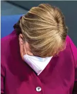  ??  ?? Defence: Angela Merkel yesterday