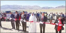  ?? KUNA photo ?? Kuwaiti Ambassador Al-Fadhli during the opening ceremony of housing project in Mongolia.