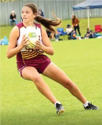  ?? Photo: Contribute­d ?? TITLE SUCCESS: Georgia Bartlett was part of Queensland’s successful under-15 team which won the recent touch football national championsh­ips.