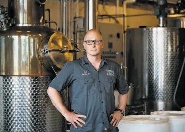  ?? Justin T. Gellerson / New York Times 2018 ?? Scott Harris is the founder of the Catoctin Creek distillery in Purcellvil­le, Va. He said that because of President Trump’s tariffs, sales in Europe were scant and plans to expand were frozen.