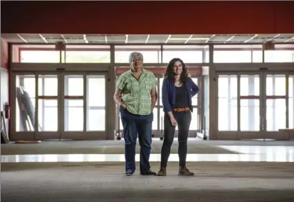  ?? PHOTOS BY GARY YOKOYAMA, THE HAMILTON SPECTATOR ?? Fatima Mesquita, left, and Lyna Saad are the key players exploring ways to transform an empty big-box store space into a community asset.