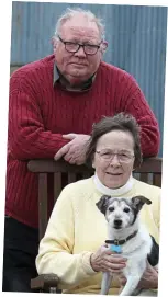  ??  ?? Refund: Jan and Bill Burrough with their pet dog, Freebie