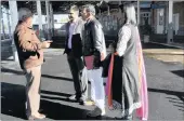  ??  ?? PREP: David Gengan, deputy chairman of the Pietermari­tzburg Gandhi Memorial Committee, outlines the arrangemen­ts for Modi’s visit to the station to officials of the Indian Consulate in Durban. From left, David Gengan, Suryen Singh, Suryen Rath and...