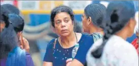  ?? PRAMOD THAKUR/HT PHOTO ?? Manorama Shetty, the daughter of the victim, Gulabi Narayan Shetty, outside her mother’s home at Versova, Andheri, on Monday.