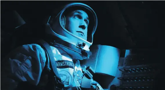  ?? PHOTOS: UNIVERSAL PICTURES ?? Ryan Gosling embodies the taciturn strength of character that took astronaut Neil Armstrong to the moon in First Man.