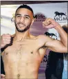  ?? SHAWN MCFARLAND/HARTFORD COURANT ?? East Hartford’s Anthony Laureano will fight Angel Hernandex of McAllen, Texas.