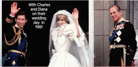  ??  ?? With Charles and Diana on their wedding day in 1981
