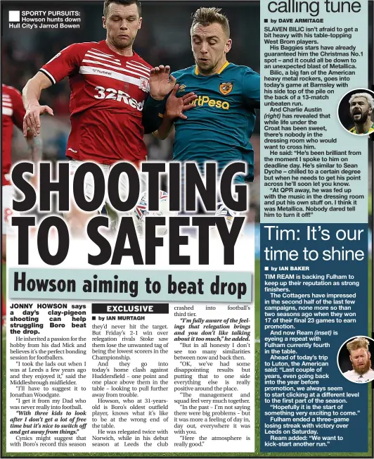  ??  ?? ■
SPORTY PURSUITS: Howson hunts down Hull City’s Jarrod Bowen