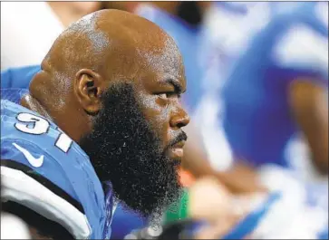  ?? Leon Halip Getty Images ?? A’SHAWN ROBINSON played four seasons for the Detroit Lions, who reached the playoffs once in that time.