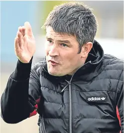  ?? Picture: Colin Rennie. ?? Fraserburg­h boss Mark Cowie, who hopes to see the club’s meeting with Rangers go ahead at Bellslea Park.