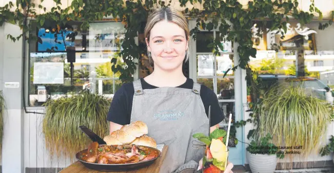  ?? ?? Grandma’s Restaurant staff supervisor Emma Jenkins;