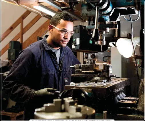  ??  ?? MECHANICAL ENGINEERIN­G APPRENTICE JOJI CHUTE ON THE JOB AT PENROSE’S ALIVE FOODS (AKL).