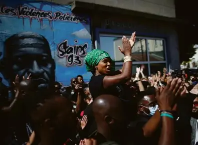  ?? Photo Benoit Tessier. Reuters ?? Assa Traoré, la soeur d’Adama, à Stains le 22 juin.