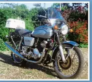  ??  ?? Sharing shed space with the noble Ajay for a while was this Commando – prepped for bad weather with a neat little screen and the essential top box. It wasn’t as easy to ride on ice as the AJS, so…