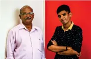  ?? Khaleej Times. ?? Sasidharan Nair and his son Aravind; the latter was born the same year that his father joined