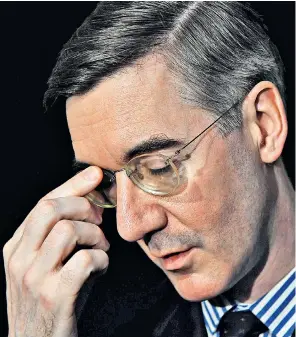  ??  ?? Jacob Rees-Mogg said yesterday the plan was not what the country voted for and not what Mrs May had promised