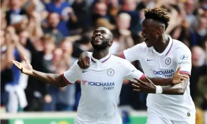  ??  ?? Chelsea’s Fikayo Tomori, left, and Tammy Abraham have been included in the England squad. Photograph: Andy Rain/EPA