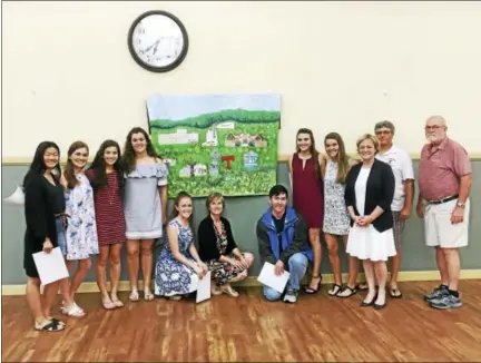  ?? CONTRIBUTE­D PHOTO ?? Students with the unified arts program at Torrington High School painted a mural depicting some of the landmarks of the city.