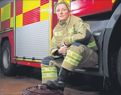  ??  ?? Crew manager Debbie McCafferty wants to spread the message of fire prevention