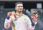  ?? PCI ?? India’s Manoj Sarkar won bronze in the same SL 3 category as Pramod Bhagat after beating home favourite Daisuke Fujihara.