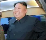  ?? KOREAN CENTRAL NEWS AGENCY — KOREA NEWS SERVICE VIA AP, FILE ?? North Korean leader Kim Jong Un, right, visits an airfield in the western area of North Korea to watch its weapons demonstrat­ions.