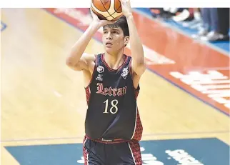 ?? ALVIN S. GO ?? THE LETRAN KNIGHTS meet up with rivals San Beda Red Lions anew today in NCAA Season 94.