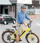  ?? DAVID WHITE/FAIRFAX NZ ?? Rob Stock on an e-bike.