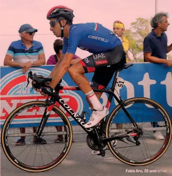  ??  ?? Fabio Aru, 28 anni BETTINI