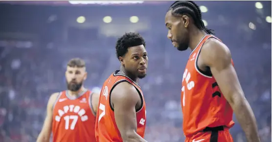  ?? VERONICA HENRI ?? Toronto Raptors guard Kyle Lowry has shaken off the pre-season rust, evidenced by the 27 points and eight assists he piled up Wednesday in a 116-104 win over Cleveland.