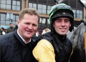  ??  ?? The winning Wexford pairing of Colin Bowe and Barry O’Neill who retained their respective titles.