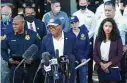  ?? Elizabeth Conley / Staff photograph­er ?? Mayor Sylvester Turner talks to the media about the aftermath of the Astroworld Festival on Nov. 6. The concert left 10 people dead.