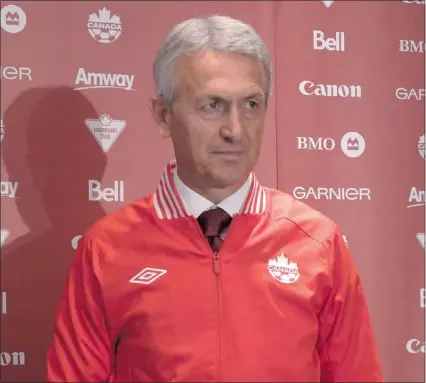  ?? — THE CANADIAN PRESS FILES ?? Former Real Madrid manager Benito Floro was introduced in July as coach of the Canadian men’s national team. More than 30 players are in Spain for a look.