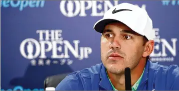  ?? GREGORY SHAMUS / GETTY IMAGES ?? Idle since winning the U.S. Open, Brooks Koepka said he already had “planned to take a few weeks off and kind of regroup there in the middle of the season . ... I thought it was important.”