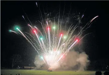  ??  ?? The Ngati Kahungunu sponsored Matariki Fireworks at the Dannevirke A&P Showground­s Friday night were spectacula­r.