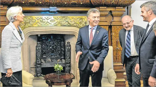  ?? PRESIDENCI­A ?? OTRA FOTO MAS, Y VAN. La titular del organismo multilater­al ayer con Macri en la Rosada. Una postal repetida en este 2018.