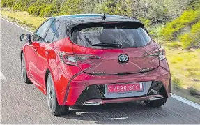  ?? ?? HOT HATCH: The Corolla’s rear end is compact and rather sleek looking