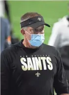  ?? TIM FULLER/ USA TODAY SPORTS ?? Saints coach Sean Payton: “I think the one thing as a coach you’re constantly thinking of is, ‘Man, how do we stay COVIDfree?’ Because that’s the one wild card this year.”