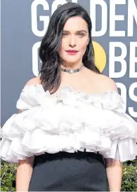  ??  ?? Rachel Weisz is unruffled in classic monochrome