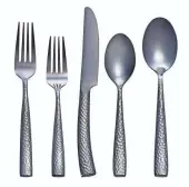  ??  ?? ▲ This 20-piece black stainless steel set by Deacory features a hammered finish on the handles. $79.99 at amazon. com.