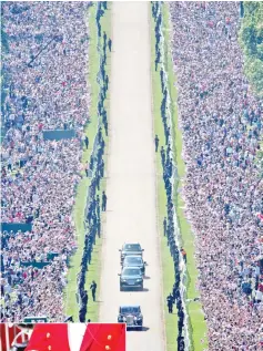  ??  ?? Meghan and her mother, Doria Ragland, are driven along the LongWalk as they arrive for her wedding ceremony. (Left) Prince Harry and his wife Meghan ride a horse-drawn carriage after their wedding ceremony at St George’s Chapel in Windsor Castle on Saturday. — AFP/Reuters photos