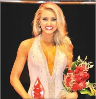  ?? COURTESY OF DANNY BARGER PHOTOGRAPH­Y ?? Miss Northeast Arkansas Bailey Moses of Cabot was named third runner-up in the 2017 Miss Arkansas Pageant.