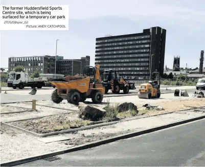  ??  ?? The former Huddersfie­ld Sports Centre site, which is being surfaced for a temporary car park 270520Bspo­r_02
Picture: ANDY CATCHPOOL