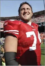  ?? PAUL SAKUMA — THE ASSOCIATED PRESS ?? Niners offensive tackle Joe Staley describes CenturyLin­k Field as the “most unique place” in the NFL. Staley and Co. will need to protect young quarterbac­k Nick Mullens.