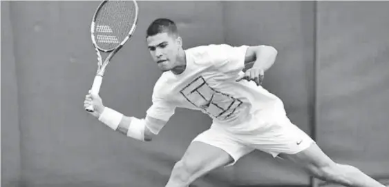  ?? EFE ?? Alcaraz, en un entrenamie­nto en Wimbledon.