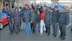  ?? Picture: ATHENA OREILLY ?? LOCKED OUT: OneLogix truck drivers were turned away from work yesterday after downing tools as part of a nationwide Amcu strike for better working conditions