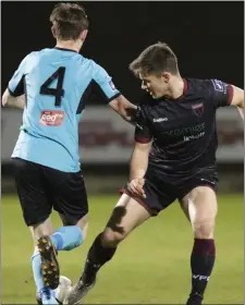  ??  ?? The goal drought in competitiv­e fare is thankfully over for Aaron Dobbs, as he hit the net for the second week running with a cracking volley.